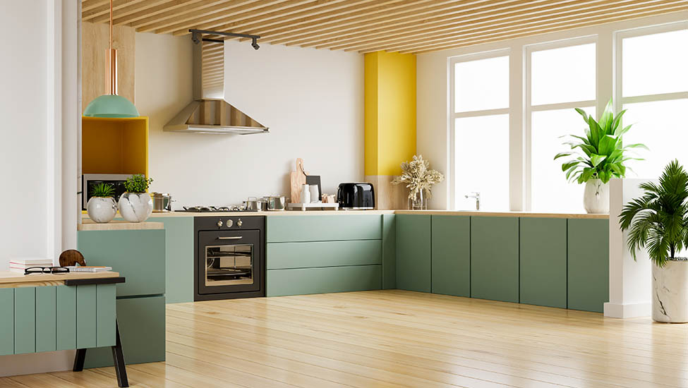 light color for kitchen work areas