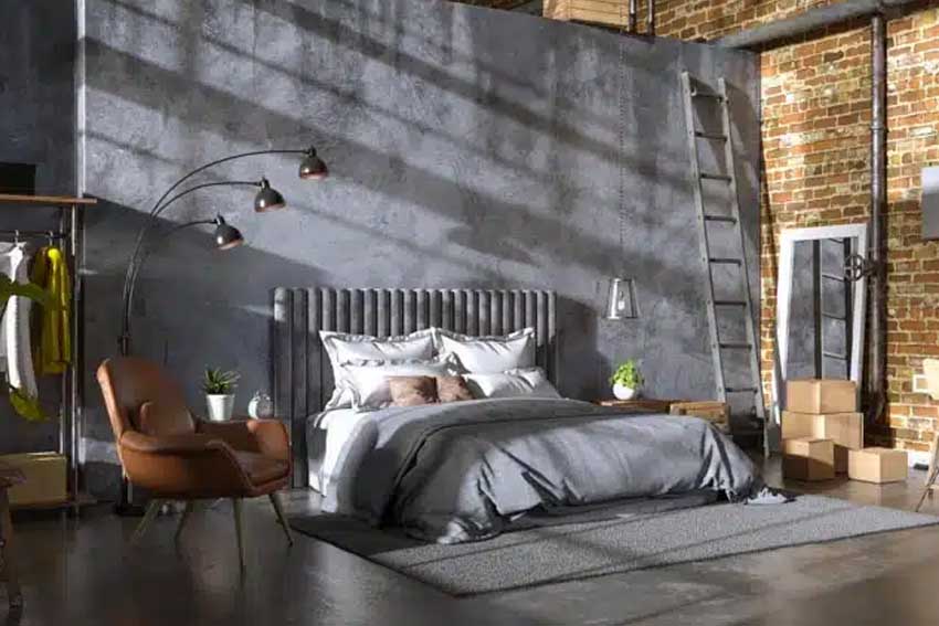 Industrial Pipe Bed Headboard Design